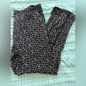 RVCA Black and White Patterned Pants